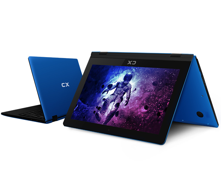 CX 2en1 11.6" Convertible 360, tablet notebook, Windows 10, Azul