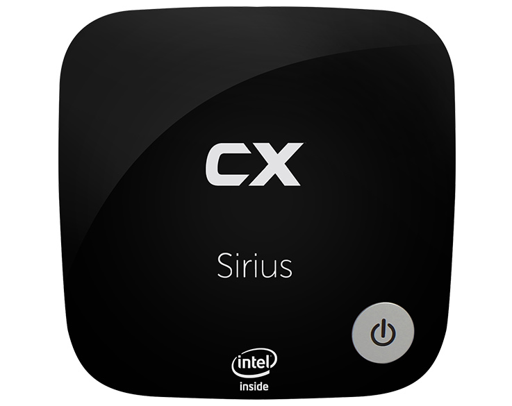 CX Mini PC Sirius, centro de entretenimiento, Windows 10, Intel Celeron, Control remoto